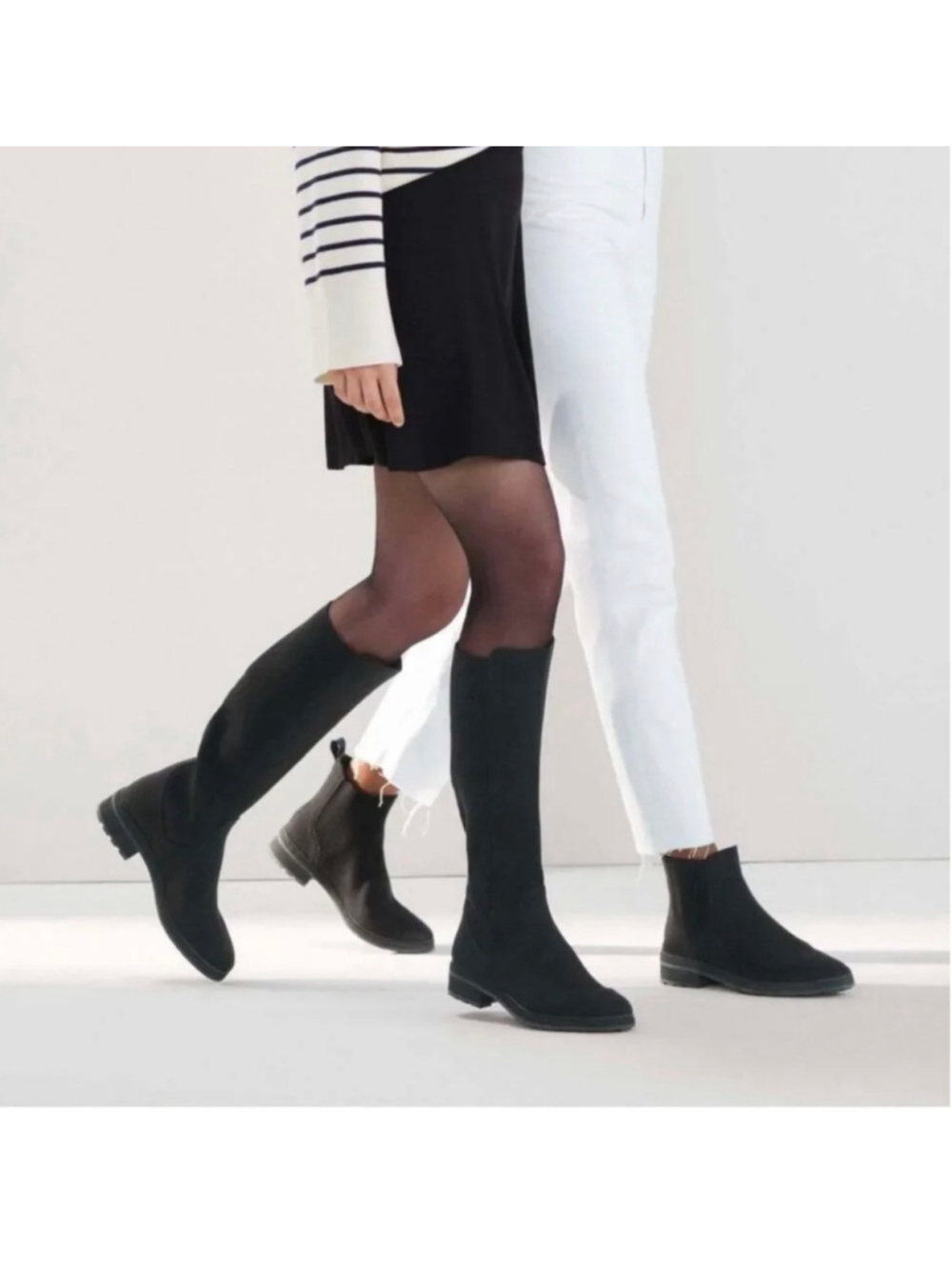 Women's Rothy’s The Tall Lug Boot Black Knit Knee-High Boots Size 7